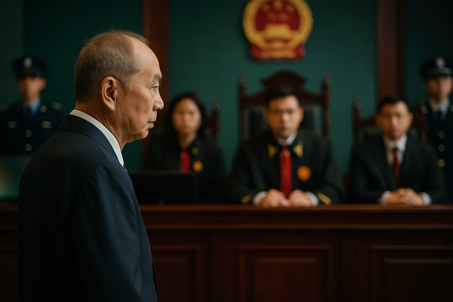 福州中级人民法院宣判洪礼和受贿案现场示意图