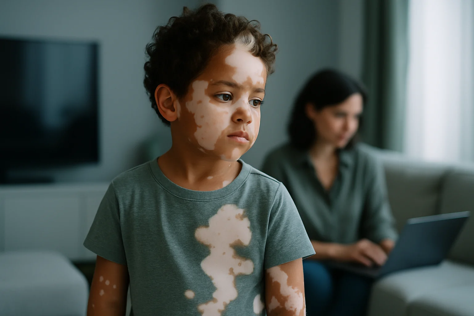 斑驳病儿童皮肤白斑分布示意图与临床诊断对比