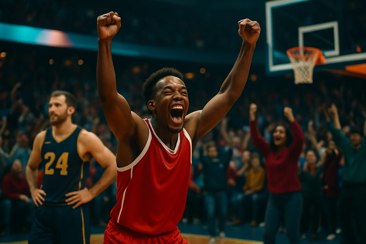 班凯罗在比赛中持球突破活塞防守球员