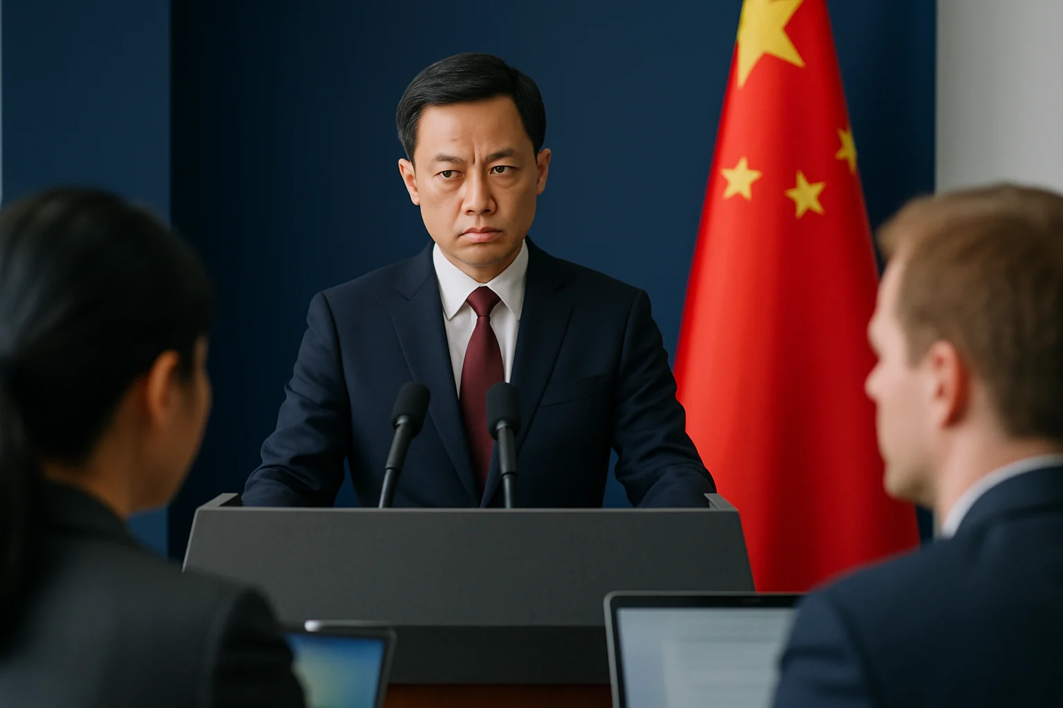 外交部发言人郭嘉昆在记者会上发表三个绝不允许声明