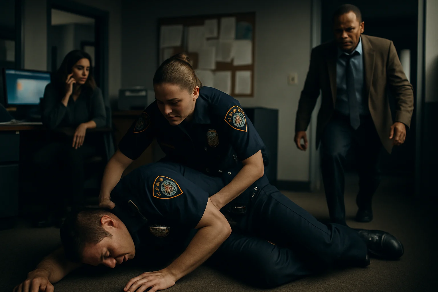 湖北竹溪县龙坝派出所所长毛新宇因公牺牲新闻现场图