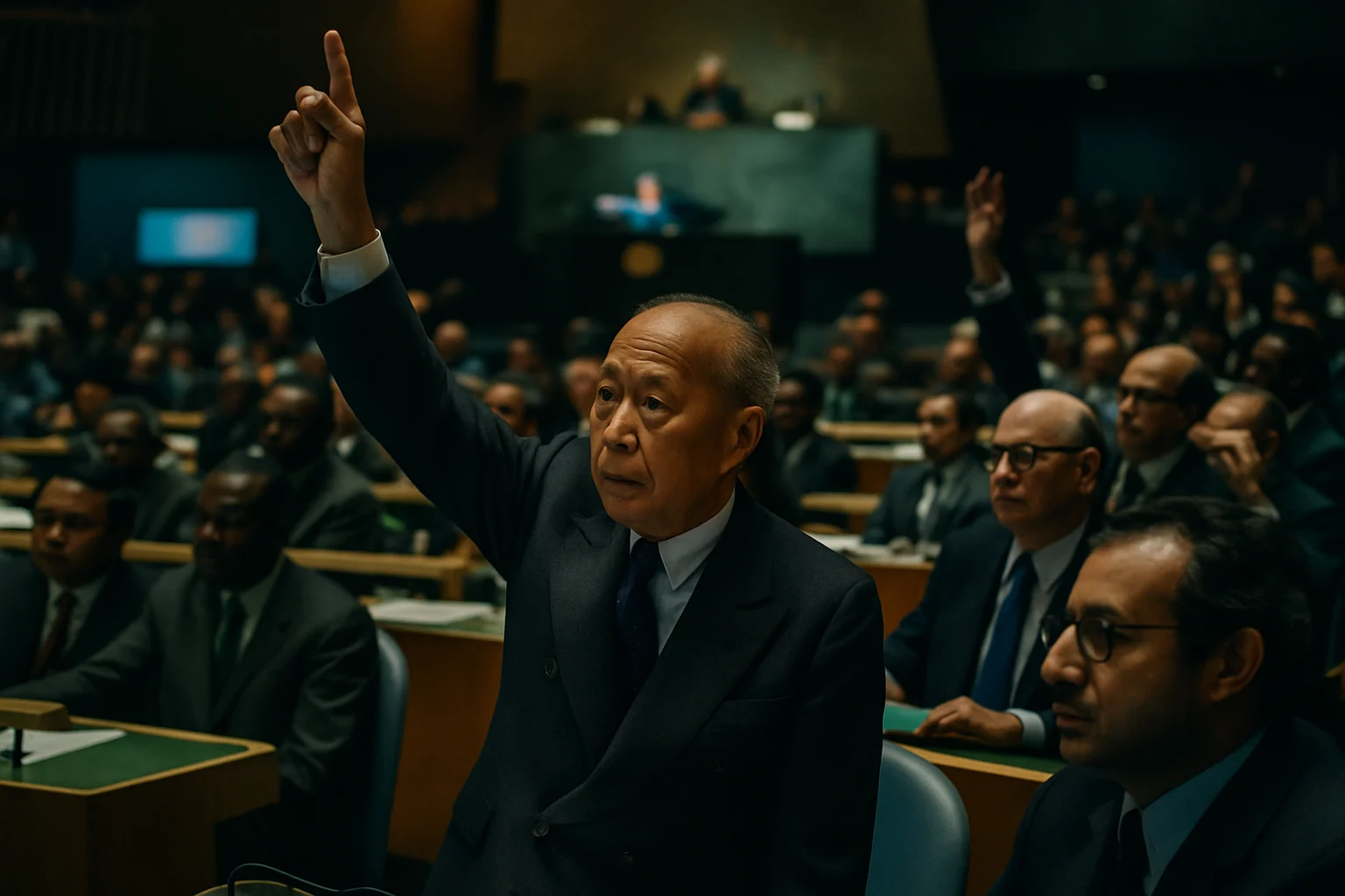 联合国大会1971年通过第2758号决议历史档案图片