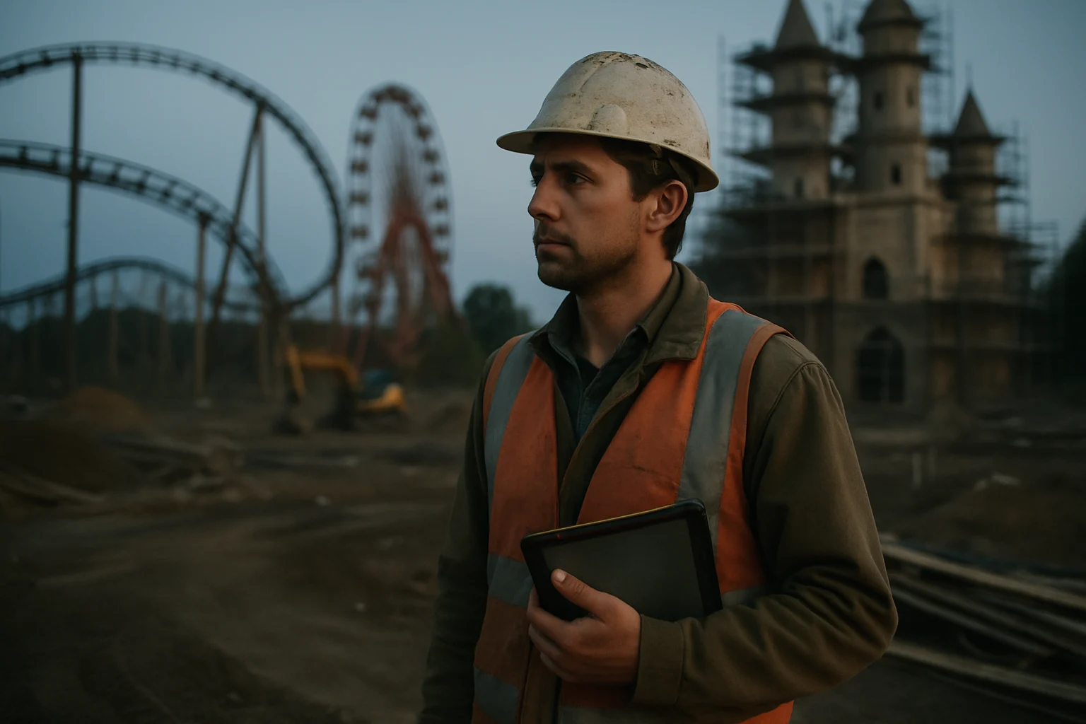 华谊兄弟文旅小镇项目现场，影视公司多元化扩张失败案例